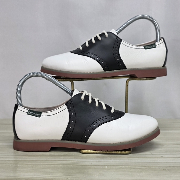 Eastland Black & White Oxfords 50s Size 7 - Picture 7 of 10
